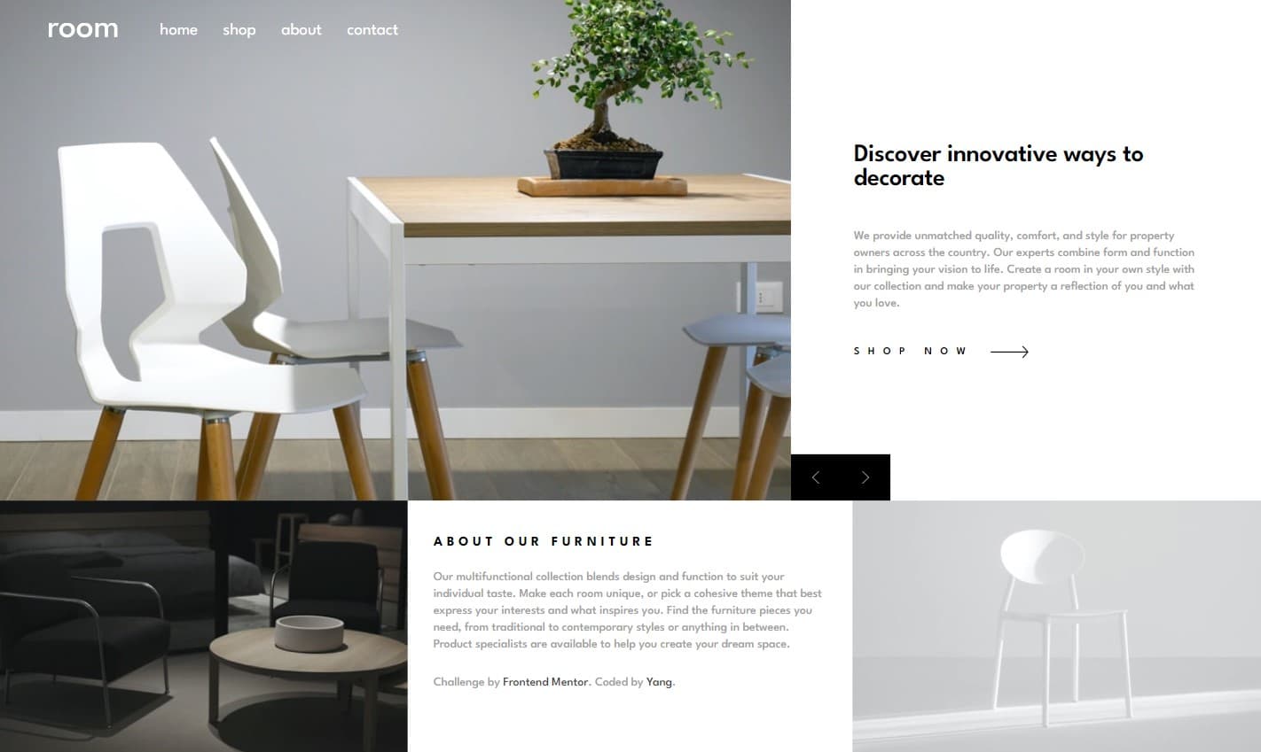 Frontend Mentor Room Homepage